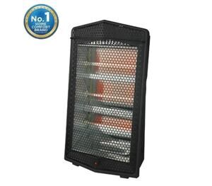 Midea 1500W Quartz Electric Space Heater w/ Adjustable Thermostat, Black